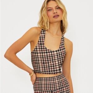 Beach Riot-Yara Top- Midnight Houndstooth